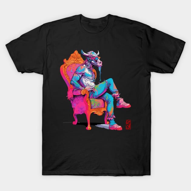 Hipster Bull T-Shirt by siriusreno